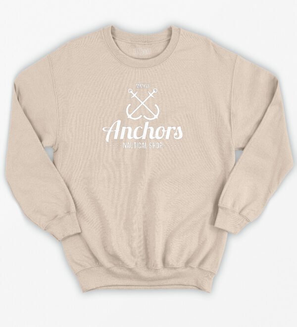 anchors white - Classic Sweatshirt - Image 3